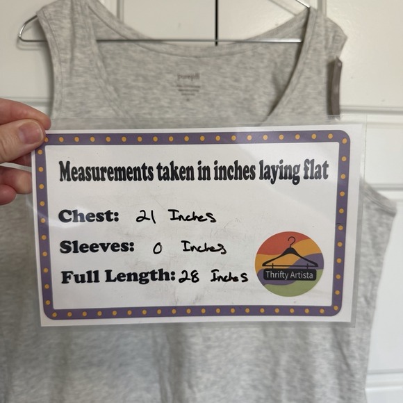 NWT Pure Jill Womens XL Light Grey Pima Cotton Tank Top Basic Essential - Picture 2 of 9